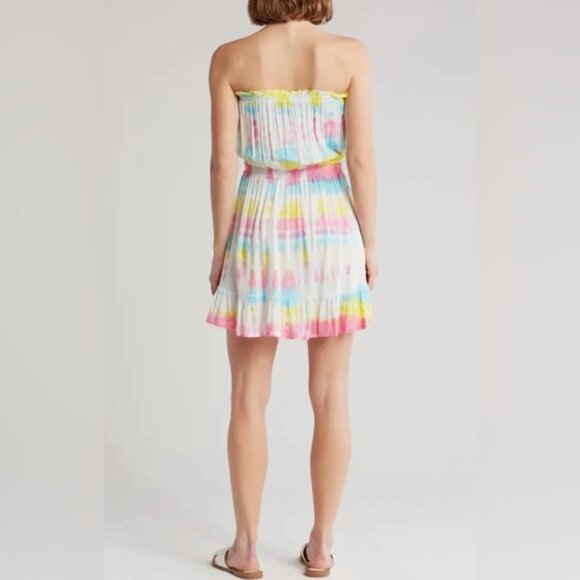 Tiare Hawaii Ryden Tie Dye Strapless Mini Dress Women’s Sz M/L NWT - Picture 2 of 16